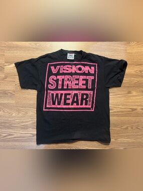 Vision Street Wear Black T-Shirt with Logo